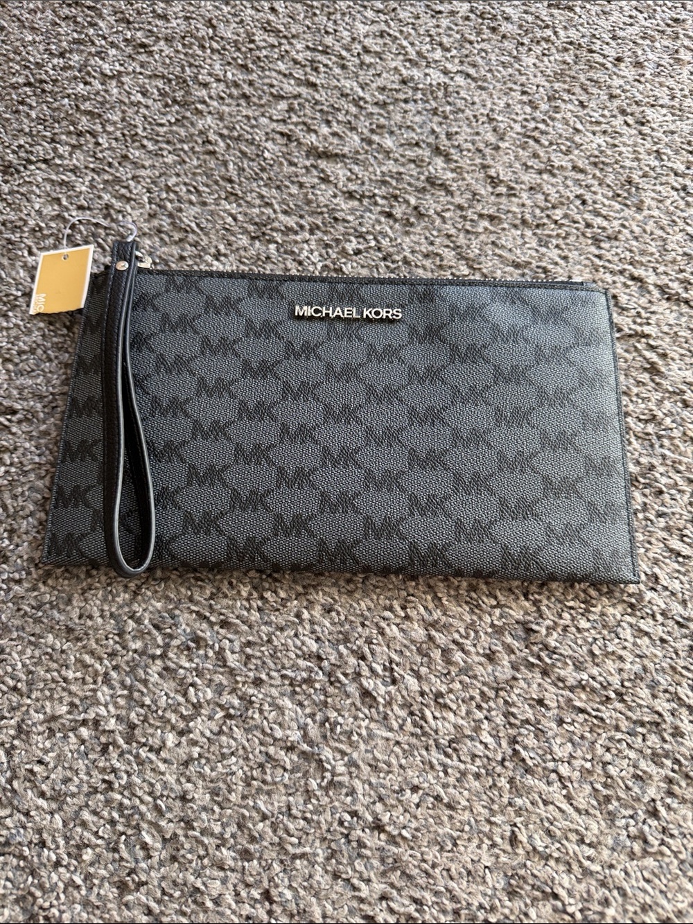 Michael Kors Black Signature Wristlet Clutch